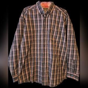 Panhandle Tuf Cooper Performance Pink/Black Button Down Shirt